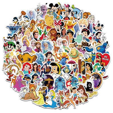 50 Stickers Impermeables- Personajes Disney