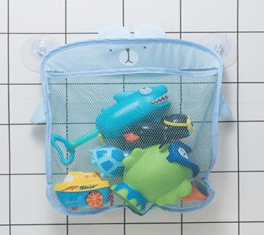 Cesta para juguetes de oso celeste
