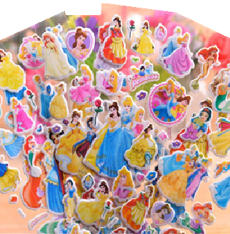 Láminas de Stickers -Princesas Disney