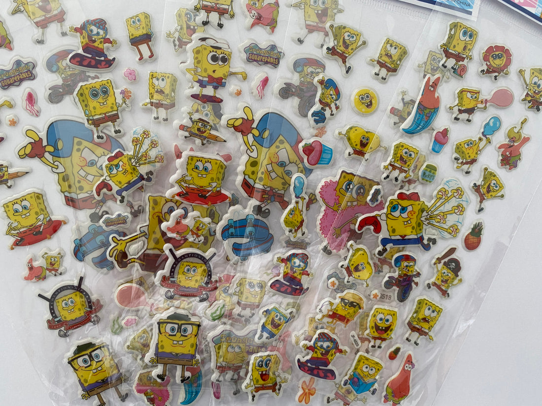 Láminas de Stickers - Bob Esponja