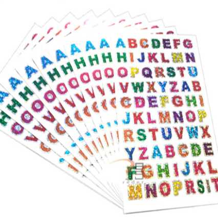 Láminas de Stickers - Alfabeto (Letras Chicas)