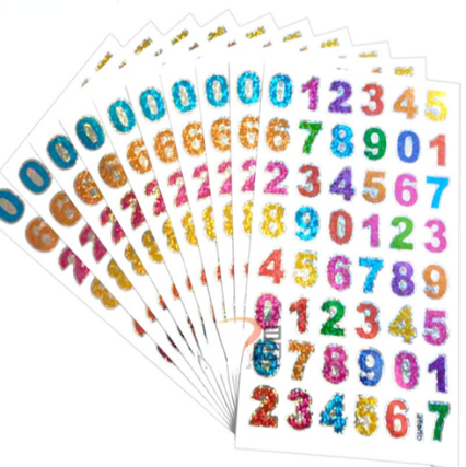 Láminas de Stickers - Números