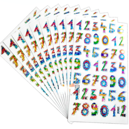 Láminas de Stickers - Números 2