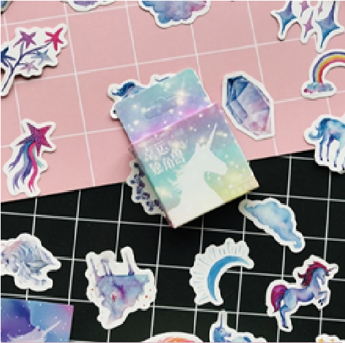 45 Stickers- Unicornios