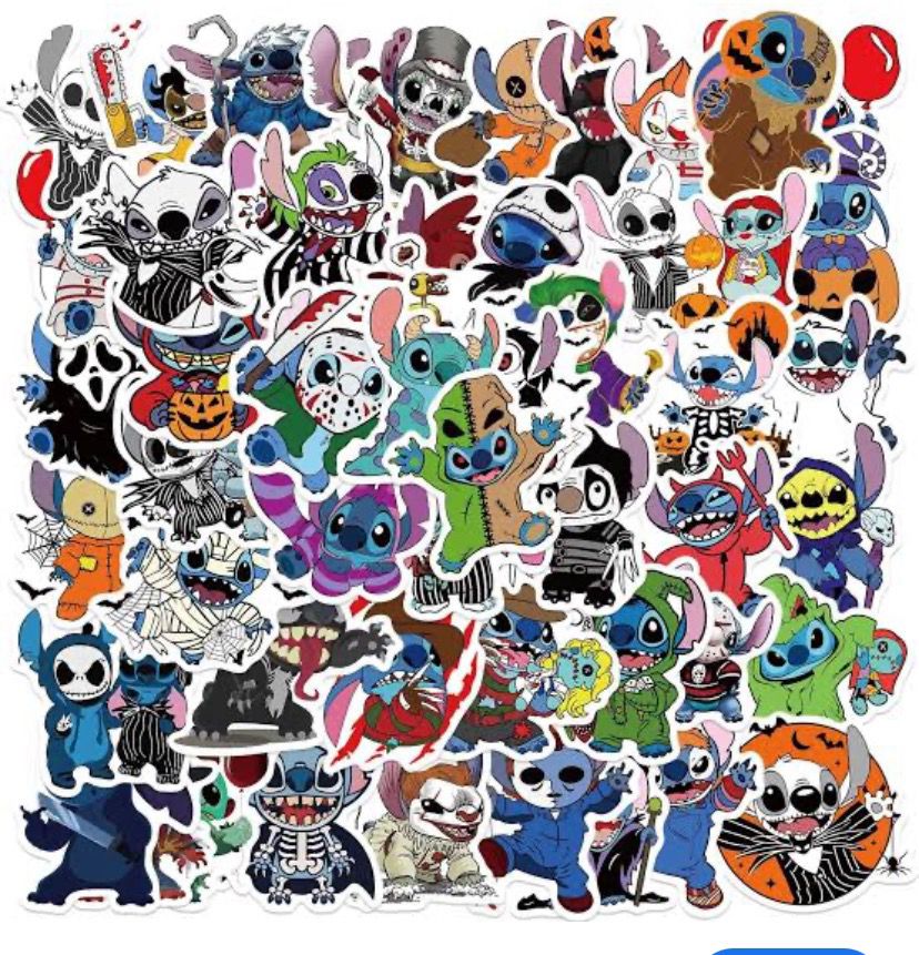 50 Stickers Lilo & Stitch  Hallween