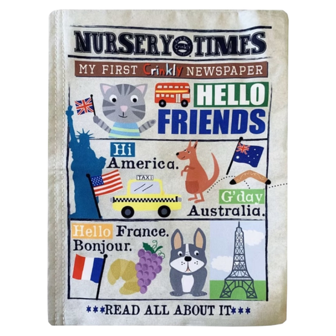 Libro de Tela CRINKLY Hello Friends