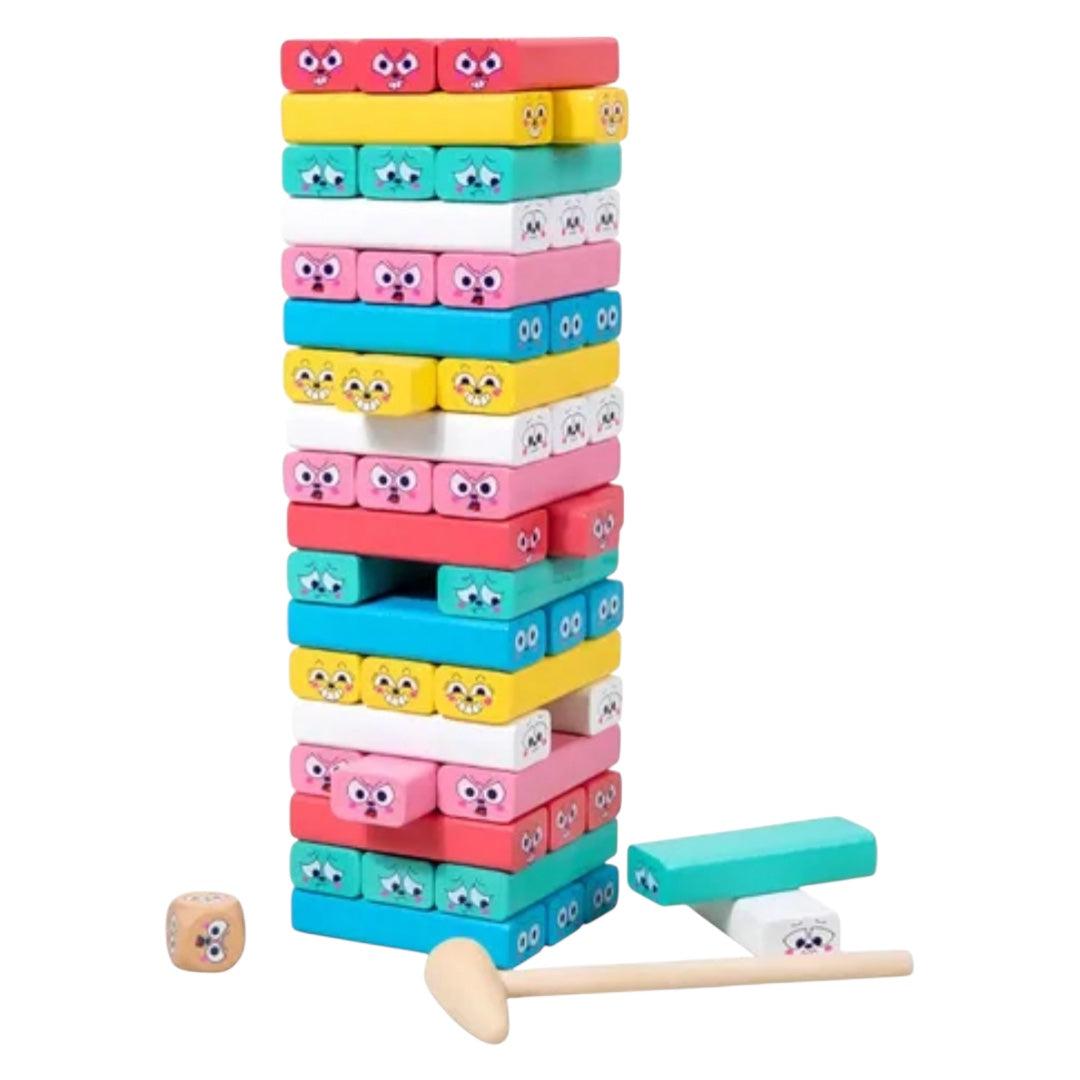 Torre Jenga De Expresiones - Torre Apilamiento Emojis