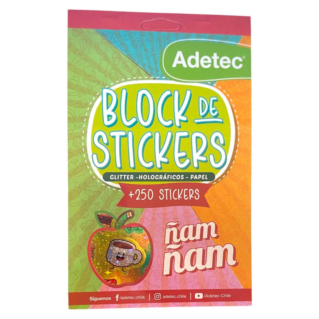 Block de Stickers Frutas Ñam Ñam
