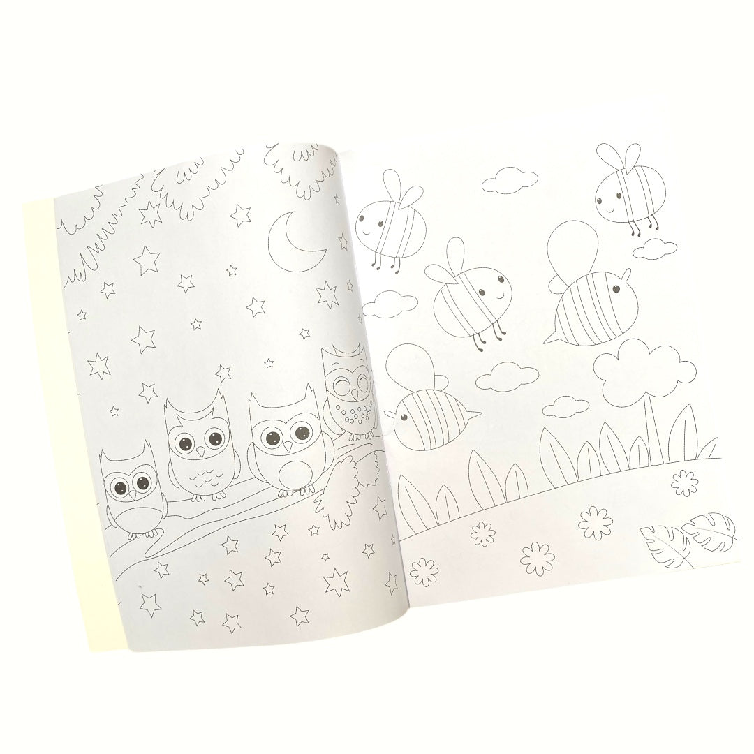 Libro para Colorear Numeros + 12 mini crayolas