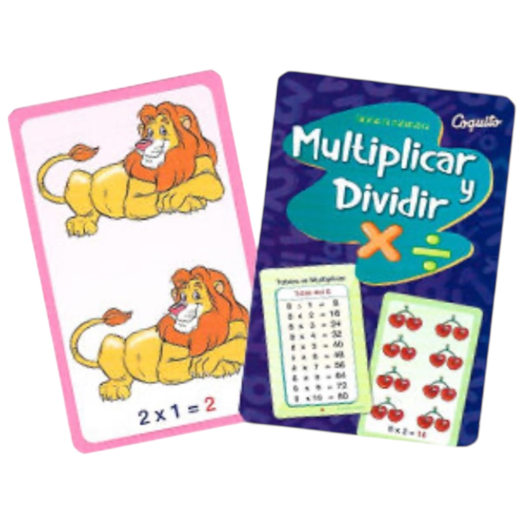 Tarjetas matemática multiplicar y dividir