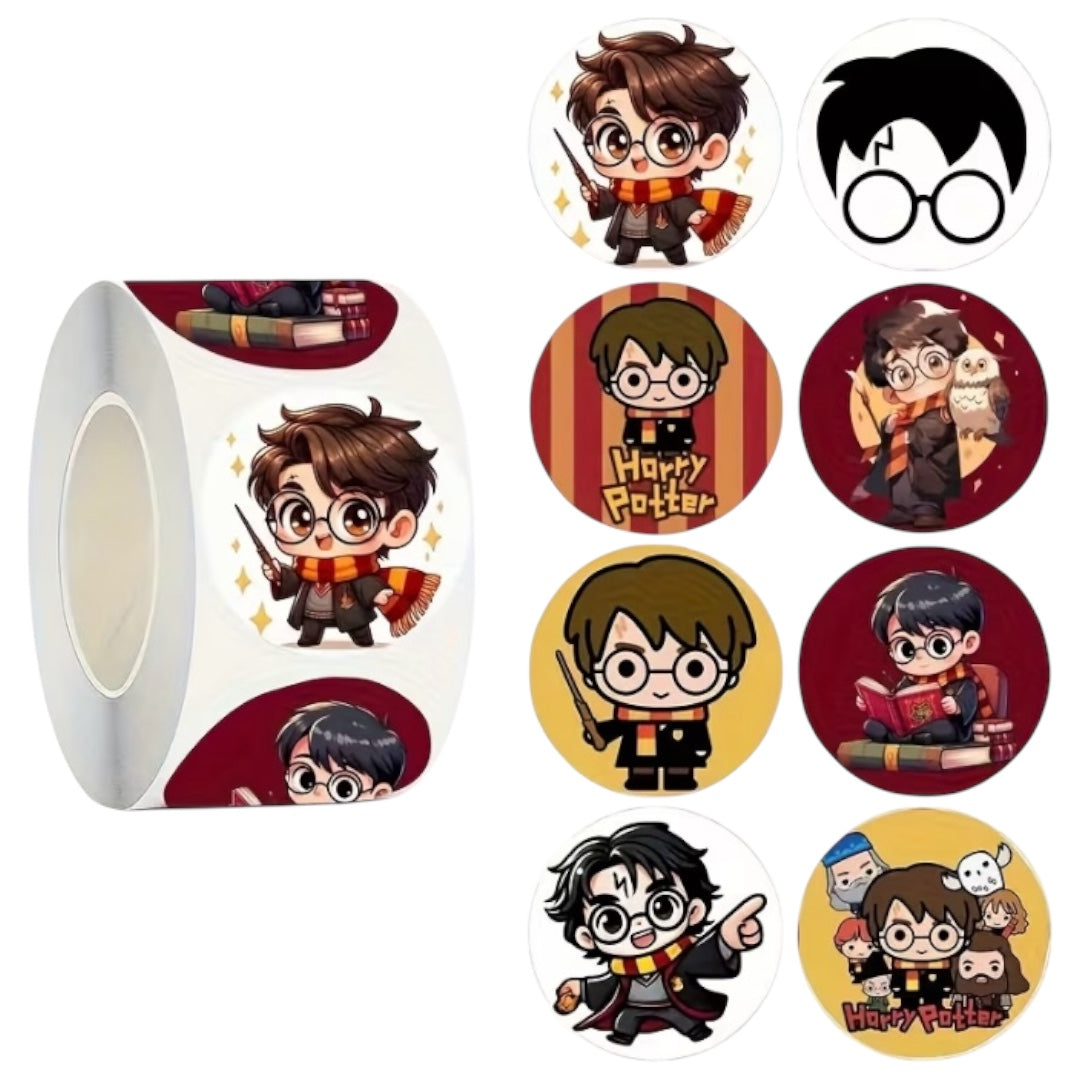 100 stickers en rollo - Harry Potter