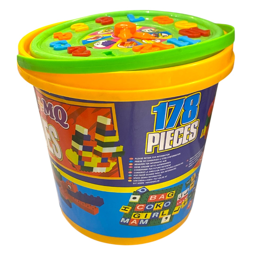 Juego de Bloques Didácticos Balde de 178 piezas