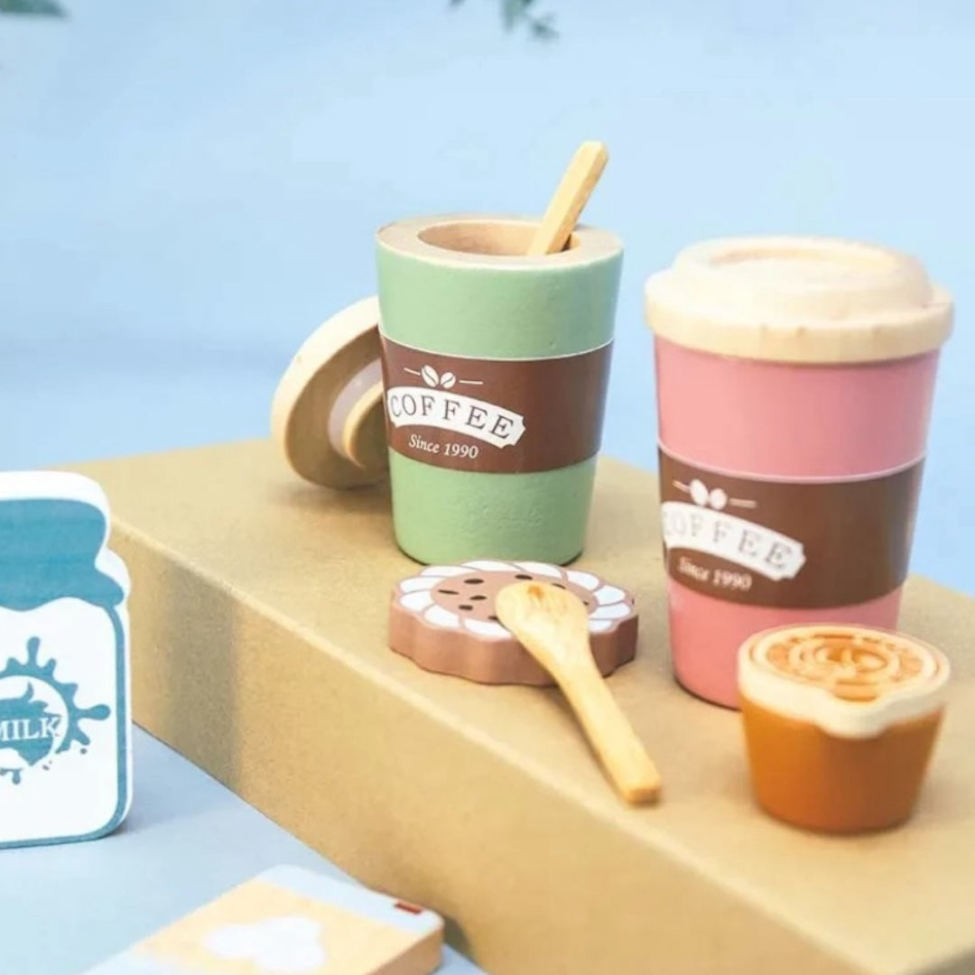 Juego de Café de Madera