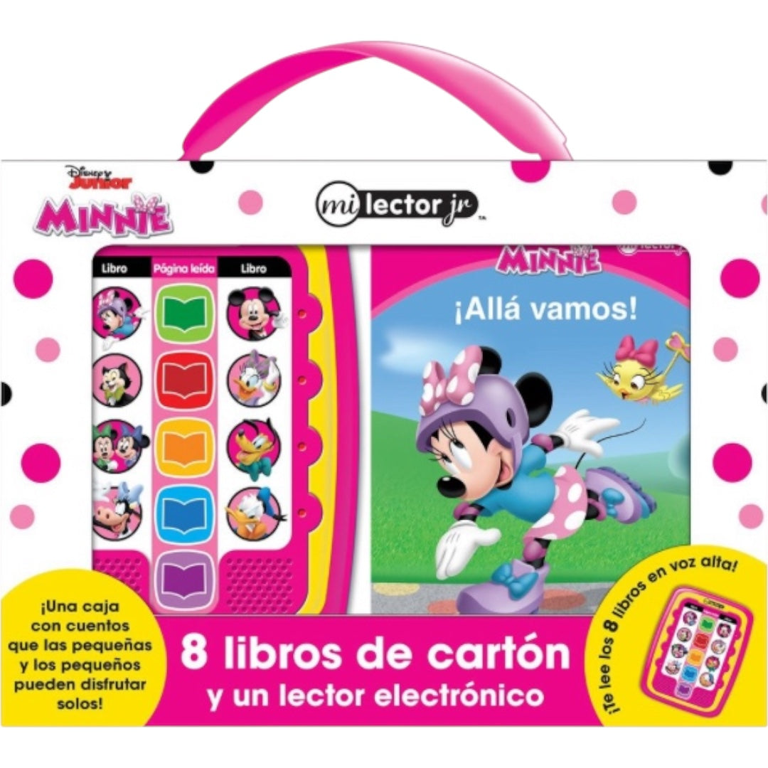 Mi Lector Minnie. Biblioteca de 8 Libros y Lector Electrónico 2
