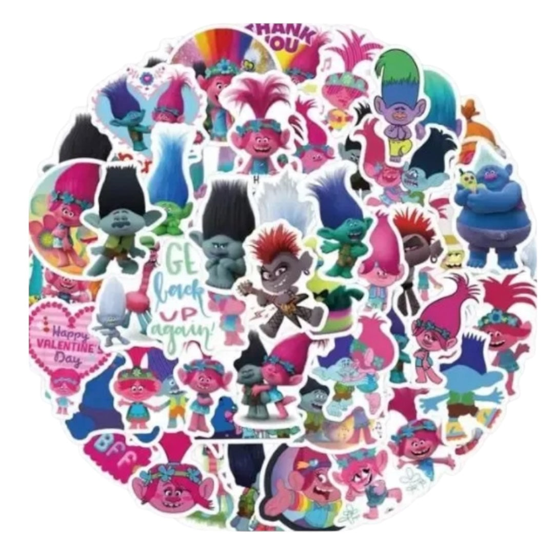 50 stickers Trolls