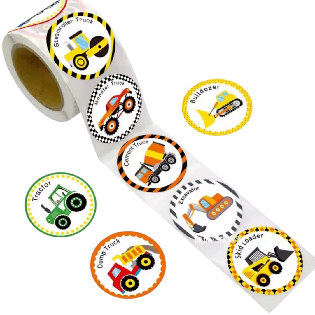 100 Stickers en Rollo - Modelos Transportes