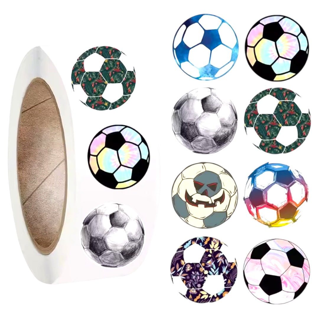 100 stickers en rollo- Futbol