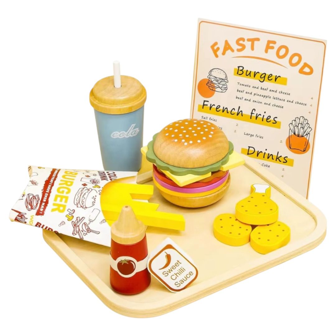 Set de Madera Mi Pequeña Hamburguesa