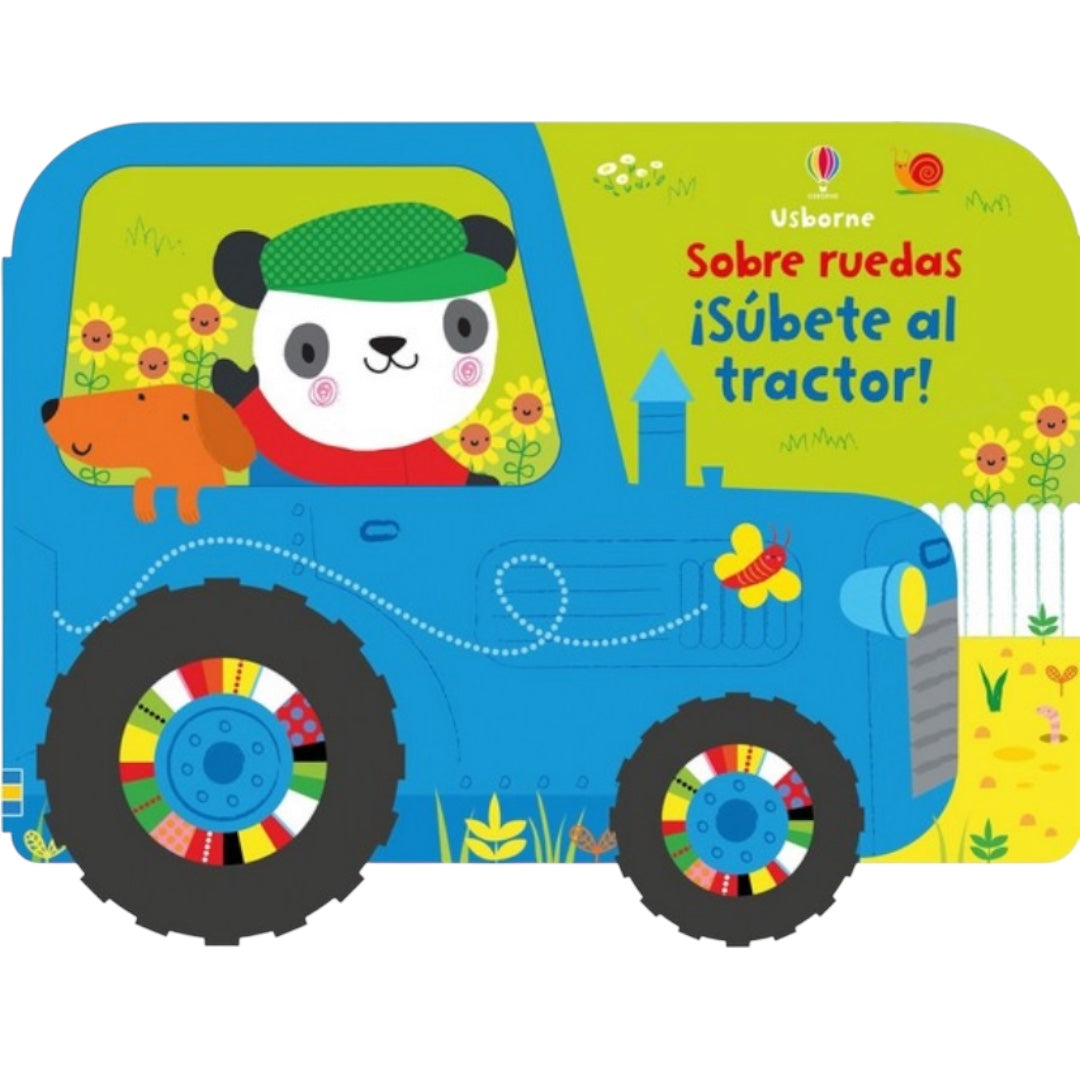 Súbete al tractor sobre ruedas