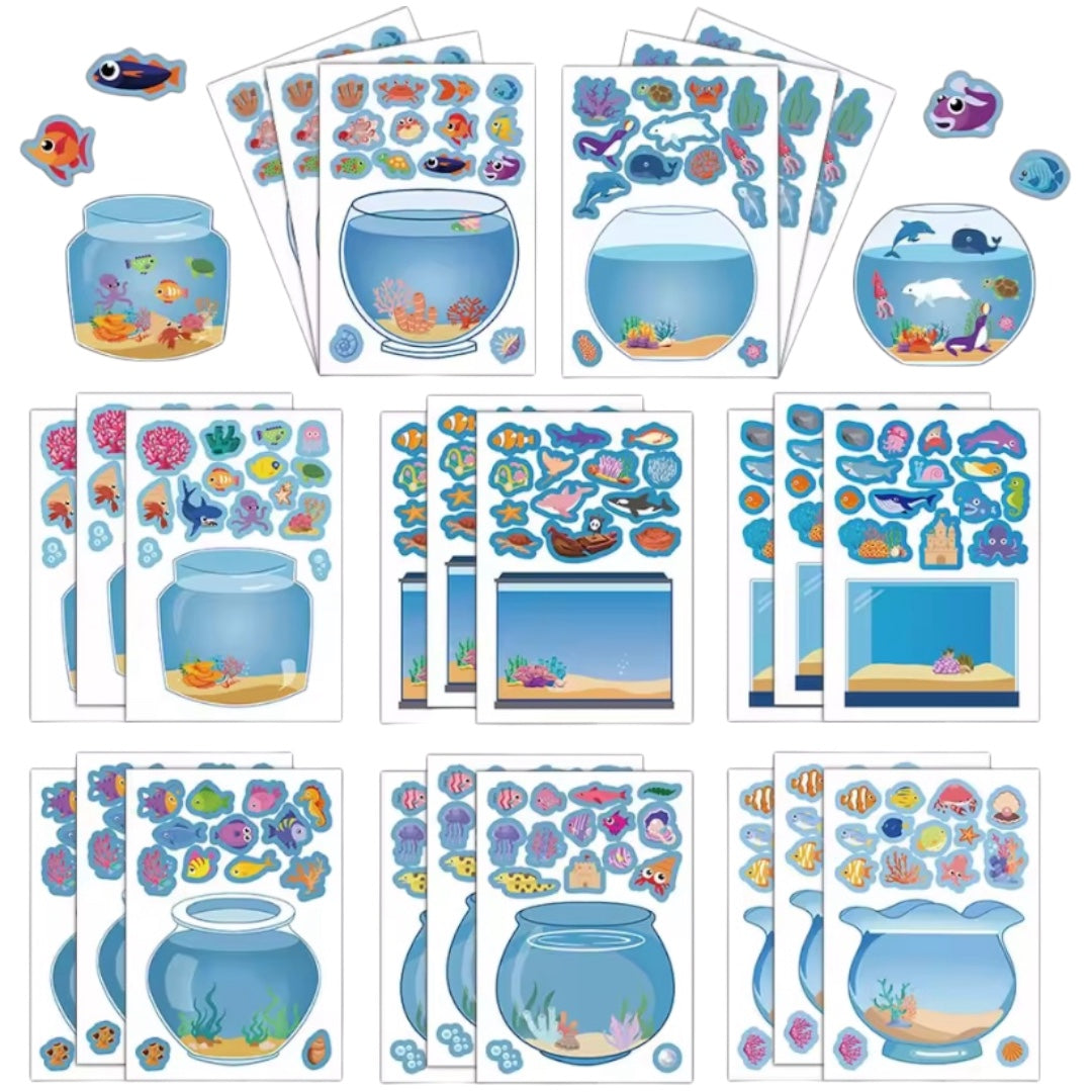 Láminas de Stickers Pecera