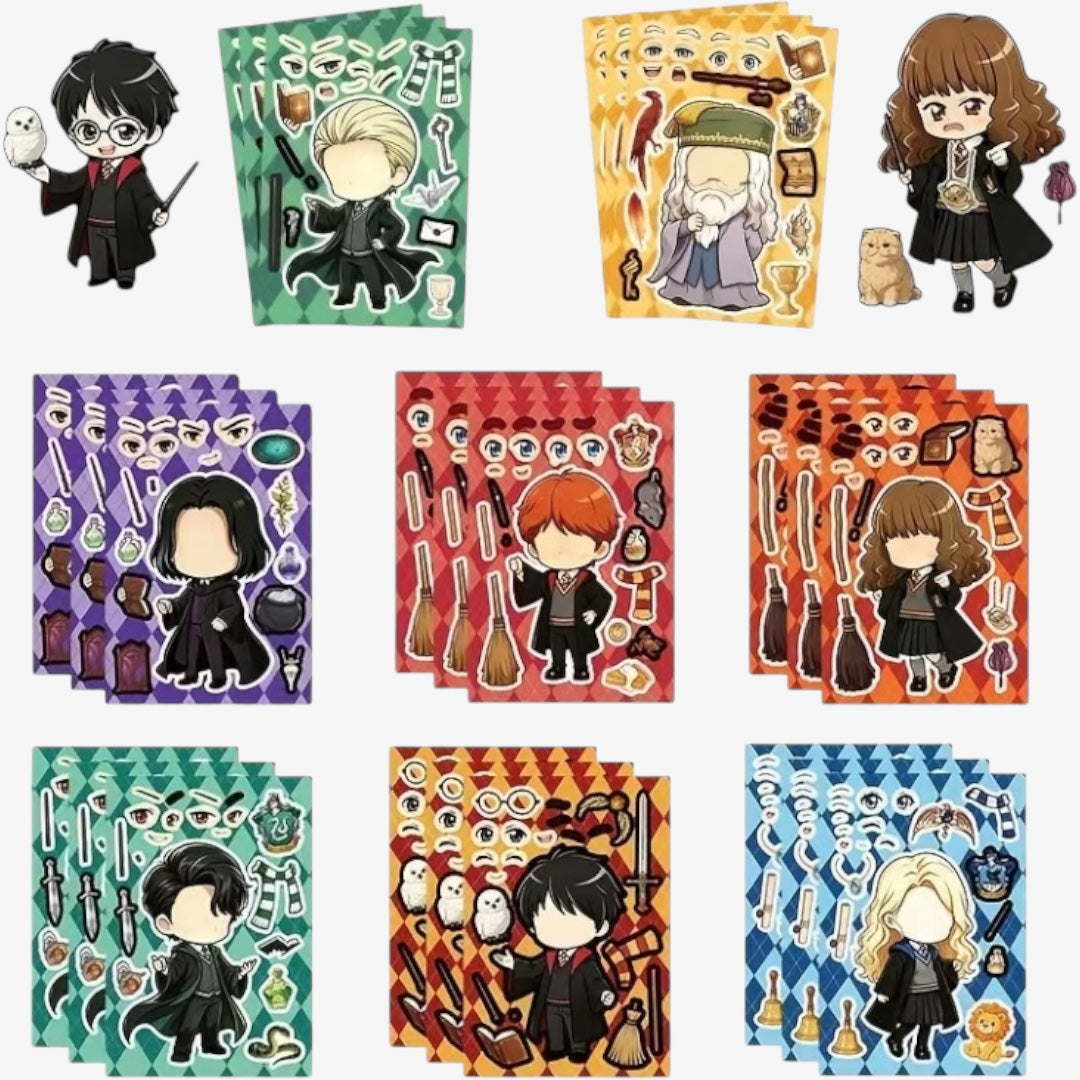 Pack x 8 Láminas de Stickers Harry Potter Modelo 3