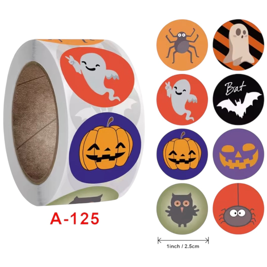100 Stickers en Rollo - Haloween