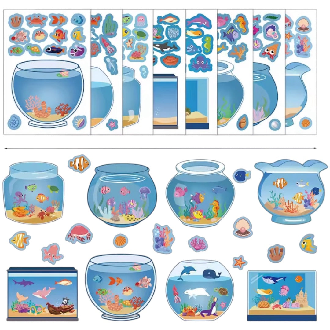 Láminas de Stickers Pecera
