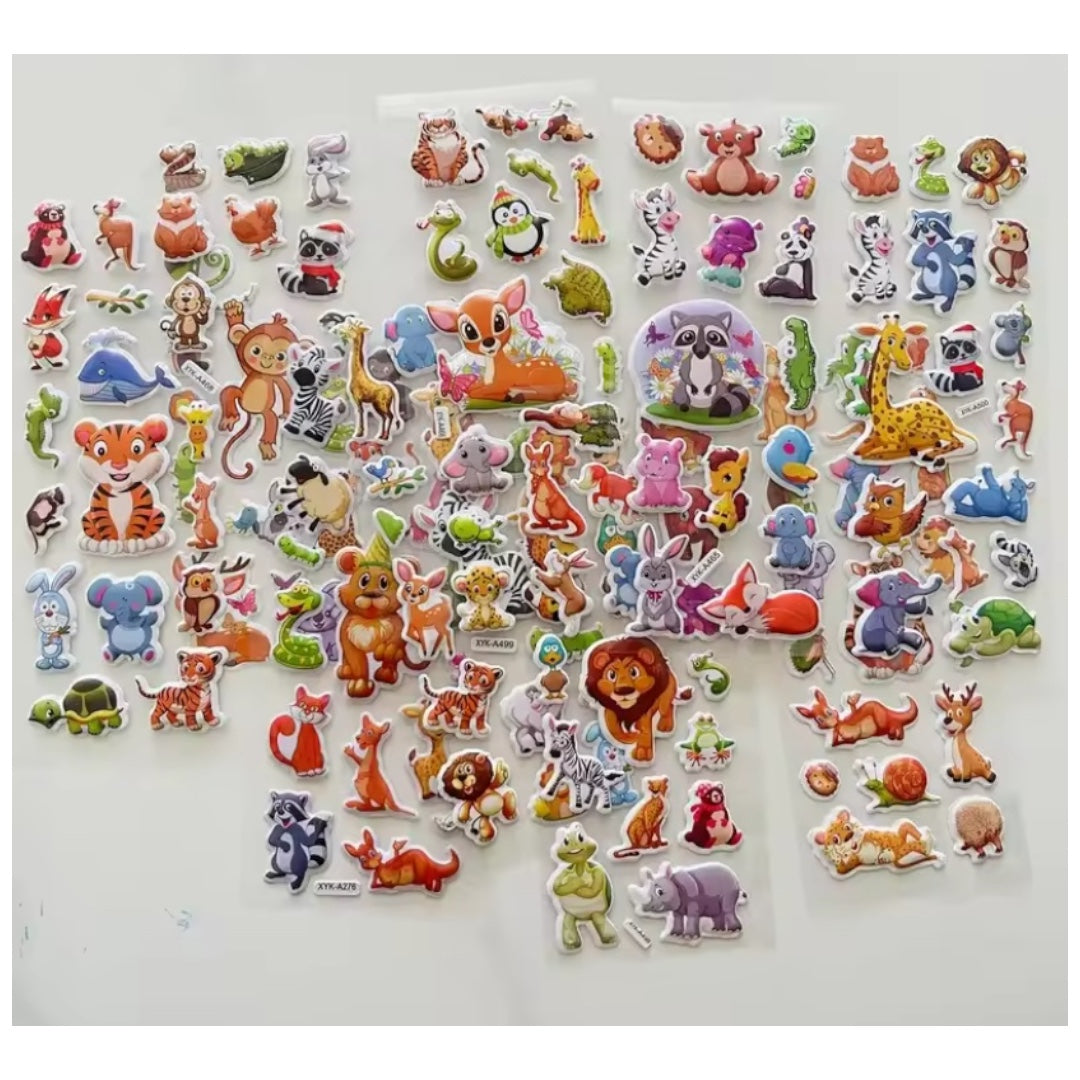 Láminas de Stickers - Animalitos Acolchados Modelo 2
