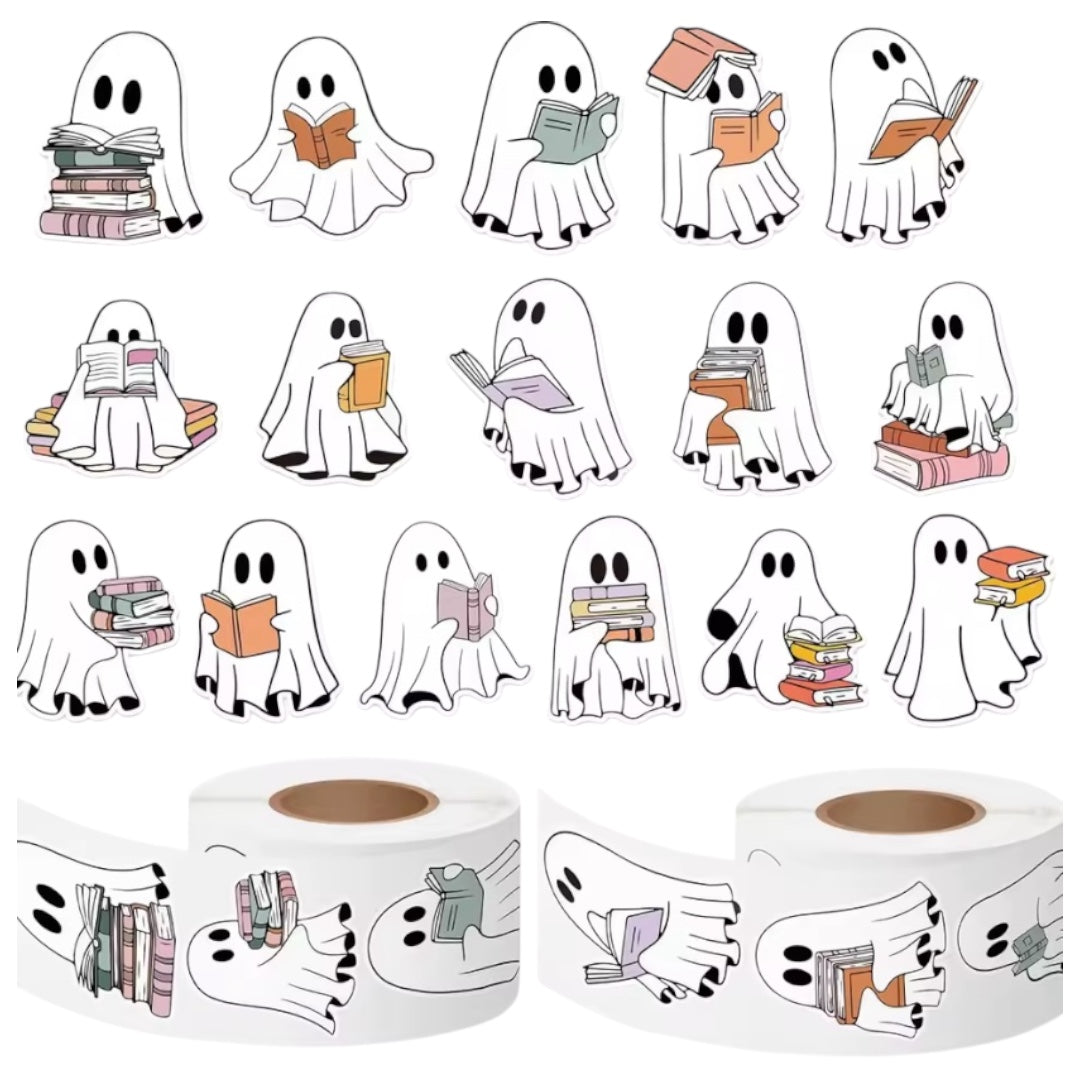 100 Stickers en Rollo - Haloween Modelos 2