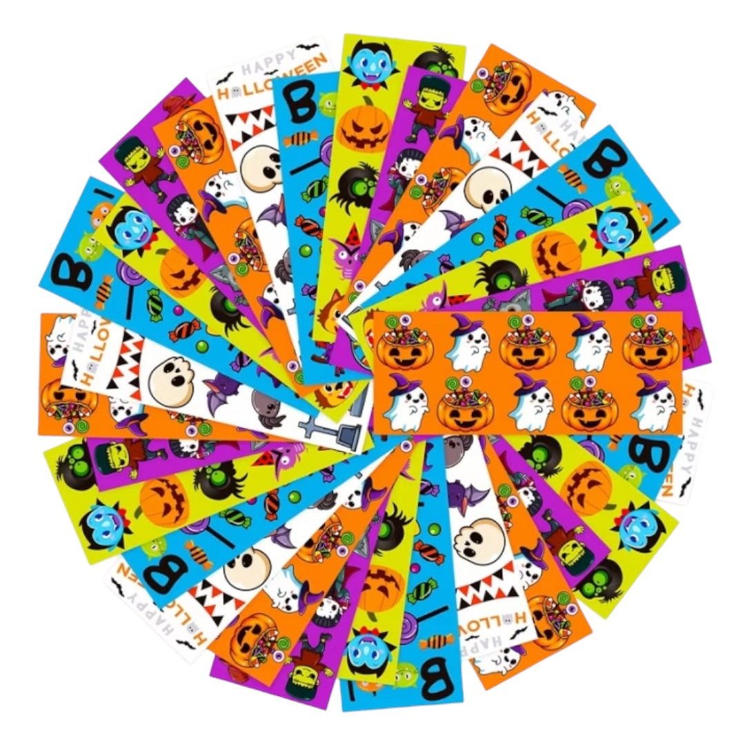 Pack x 5 láminas de stickers Halloween