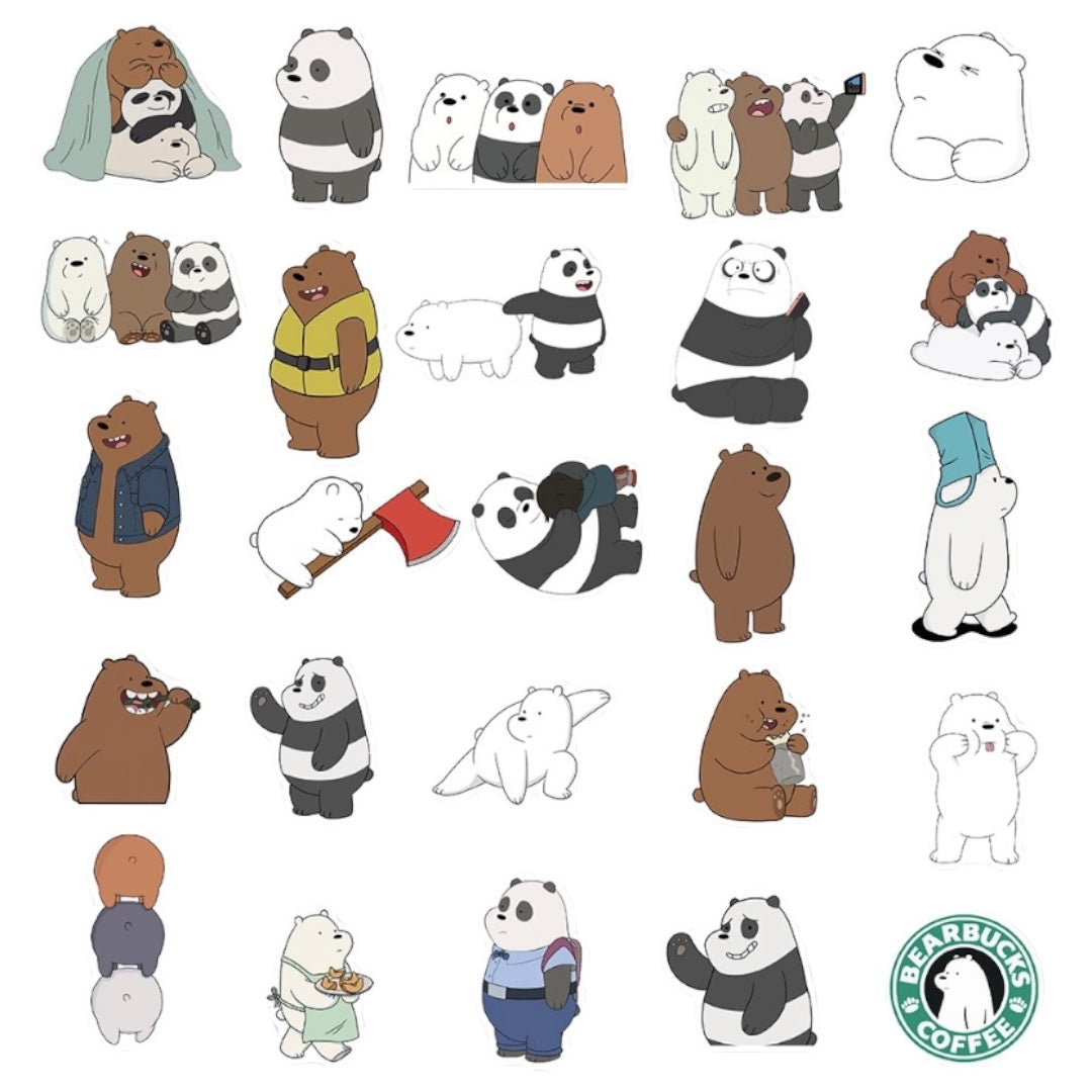 50 Stickers- Osos Escandalosos