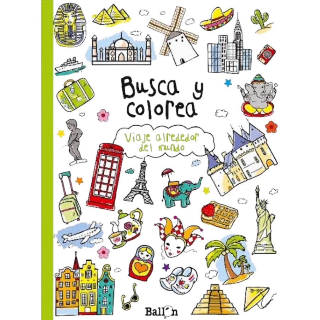 Busca y Colorea - Viaje alrededor del Mundo