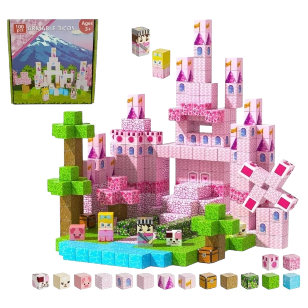 100 Bloques Magneticos de Construcción  Princesas