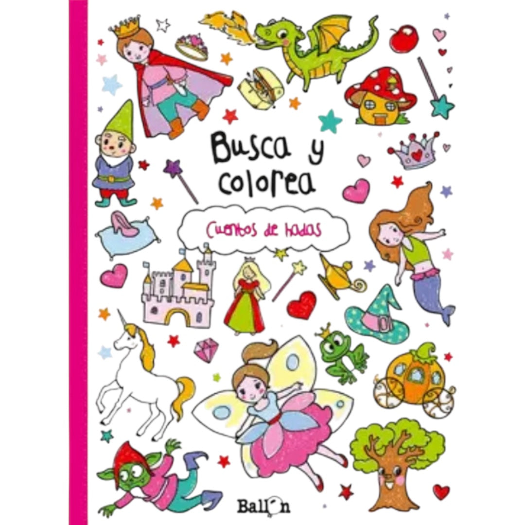 Busca y Colorea - Cuentos de Hadas