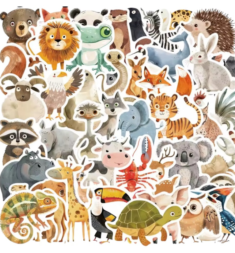 50 stickers Animales 2