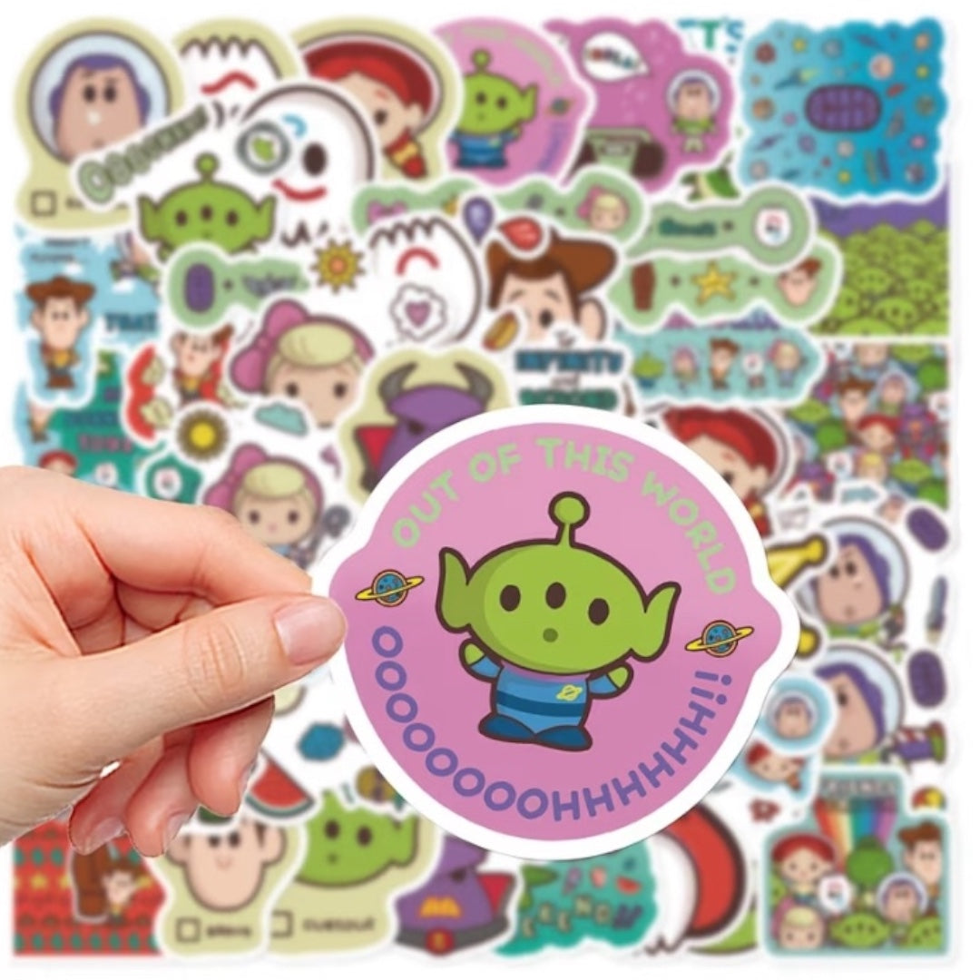 50  Stickers Impermeables - Toy Story Modelo 3