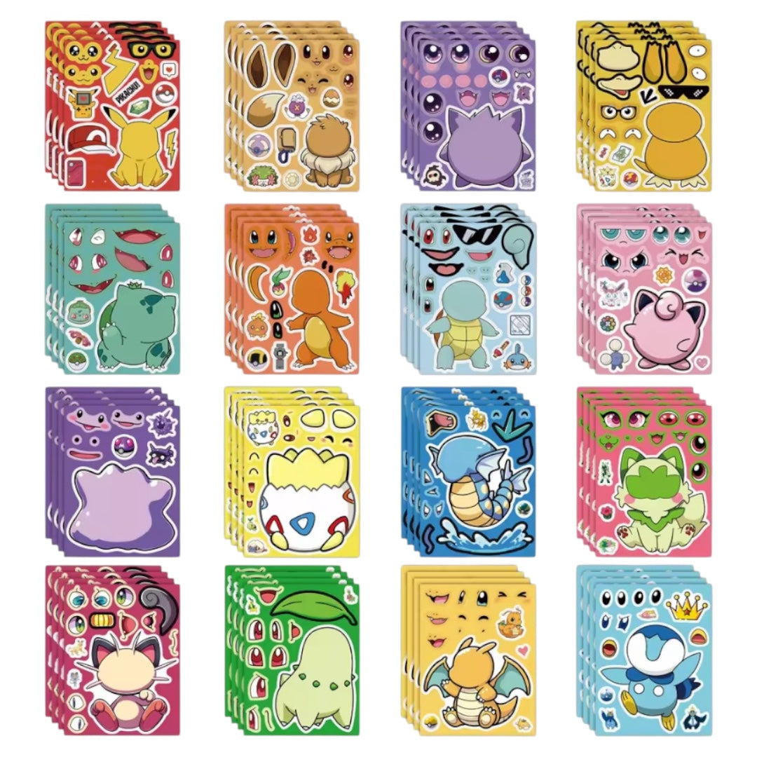 Láminas de Stickers - Arma tu Pokemon