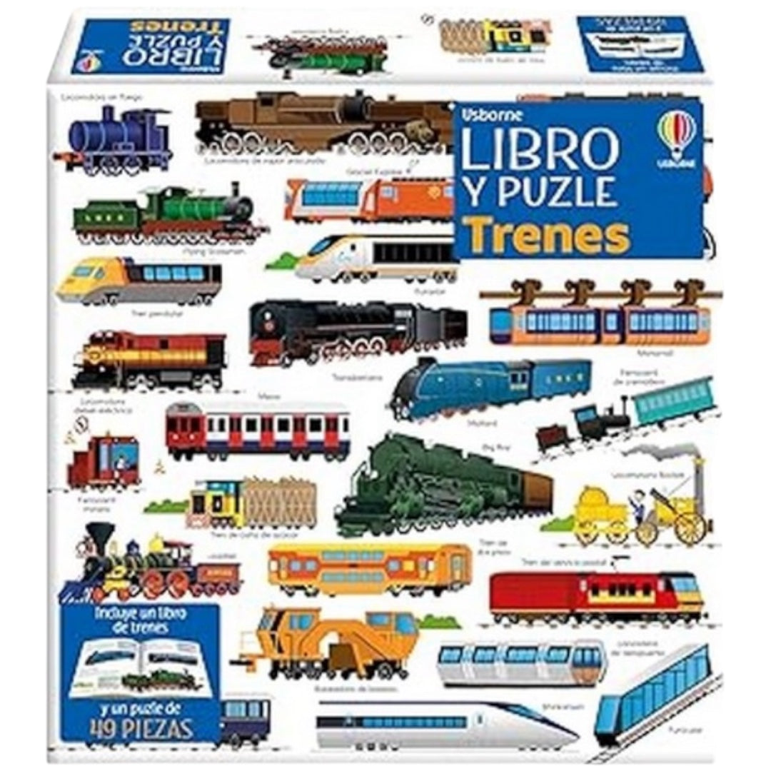 TRENES LIBRO PUZLE - 49 Piezas