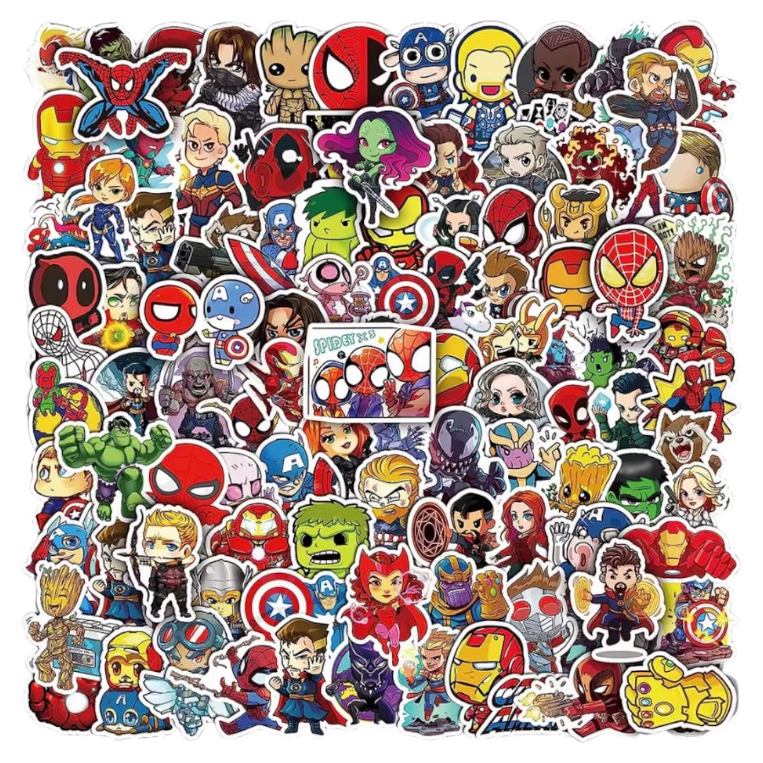 50 Pegatinas Impermeables - Superhéroes