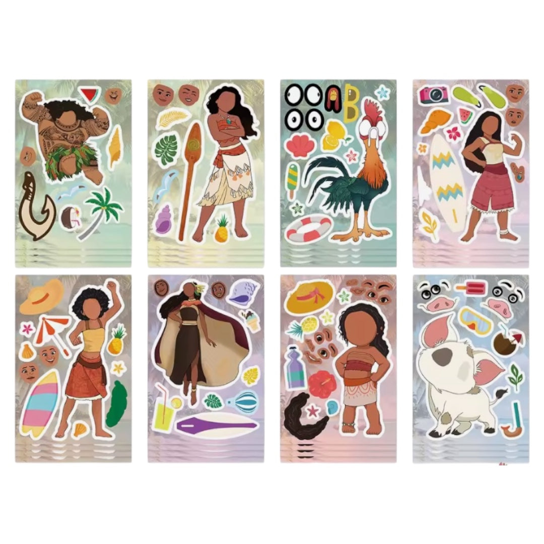 Láminas de stickers Moana