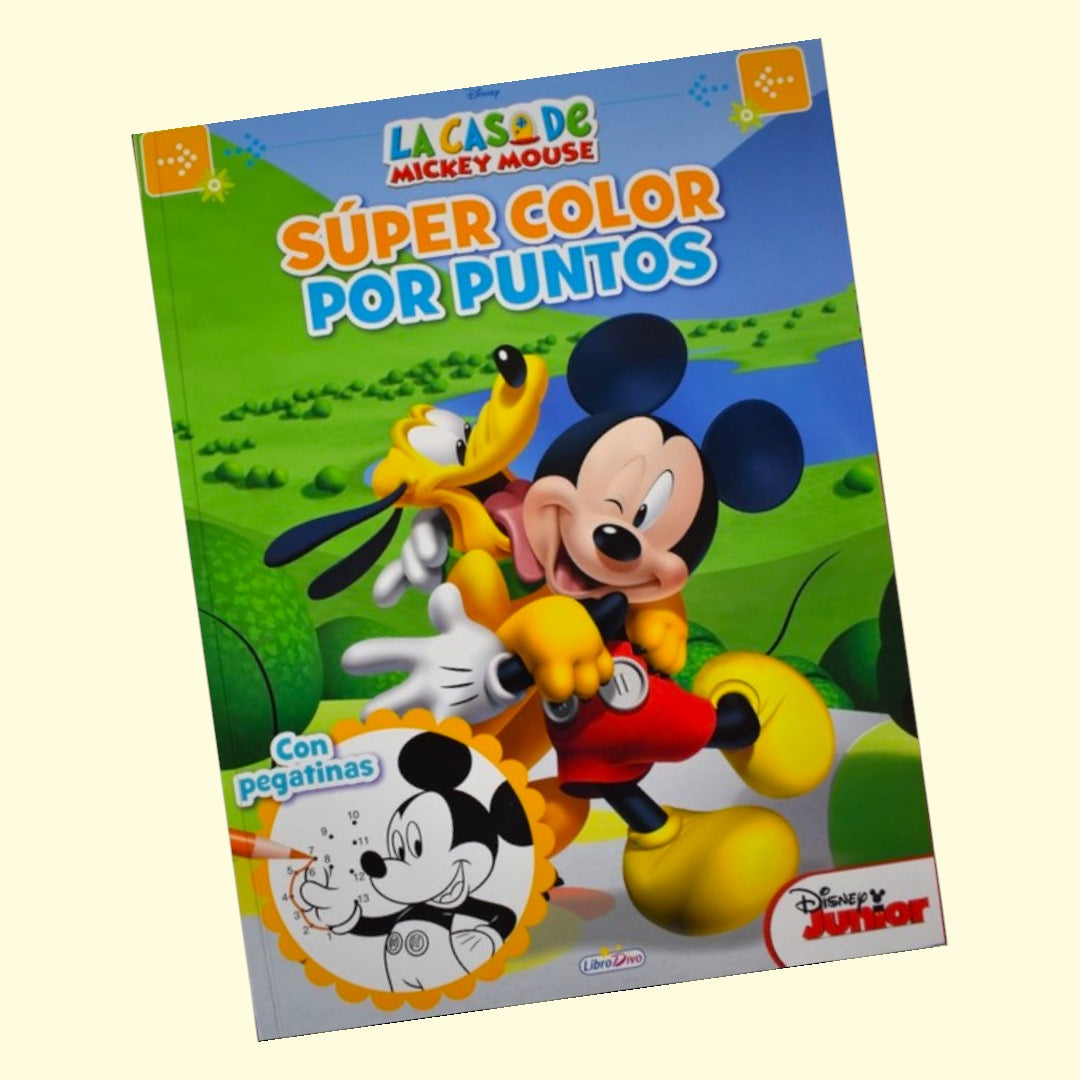 Casa de Mickey Supercolor por puntos con pegatinas