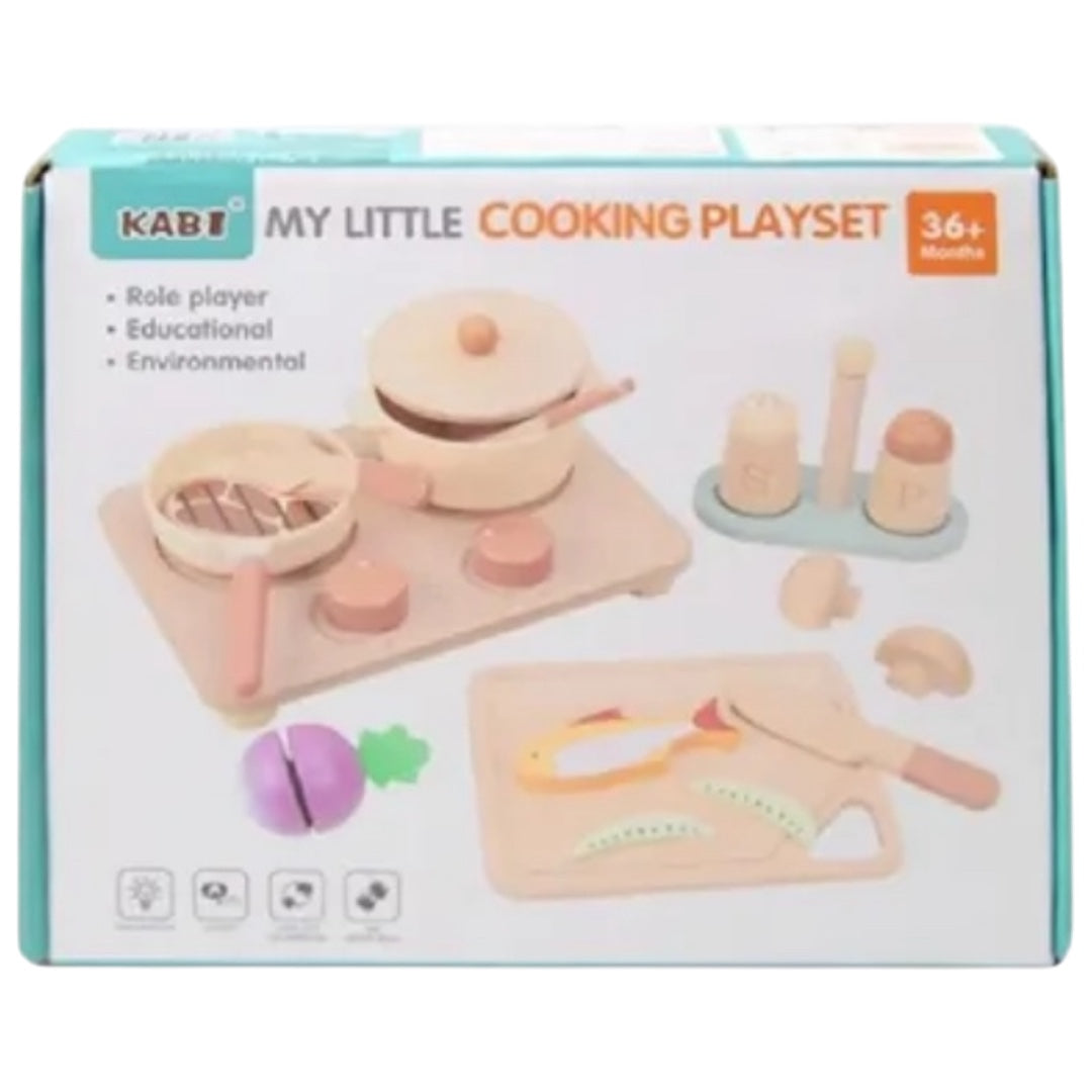 Juguete Cocina Y Utensilios De Madera Fishing Cooking