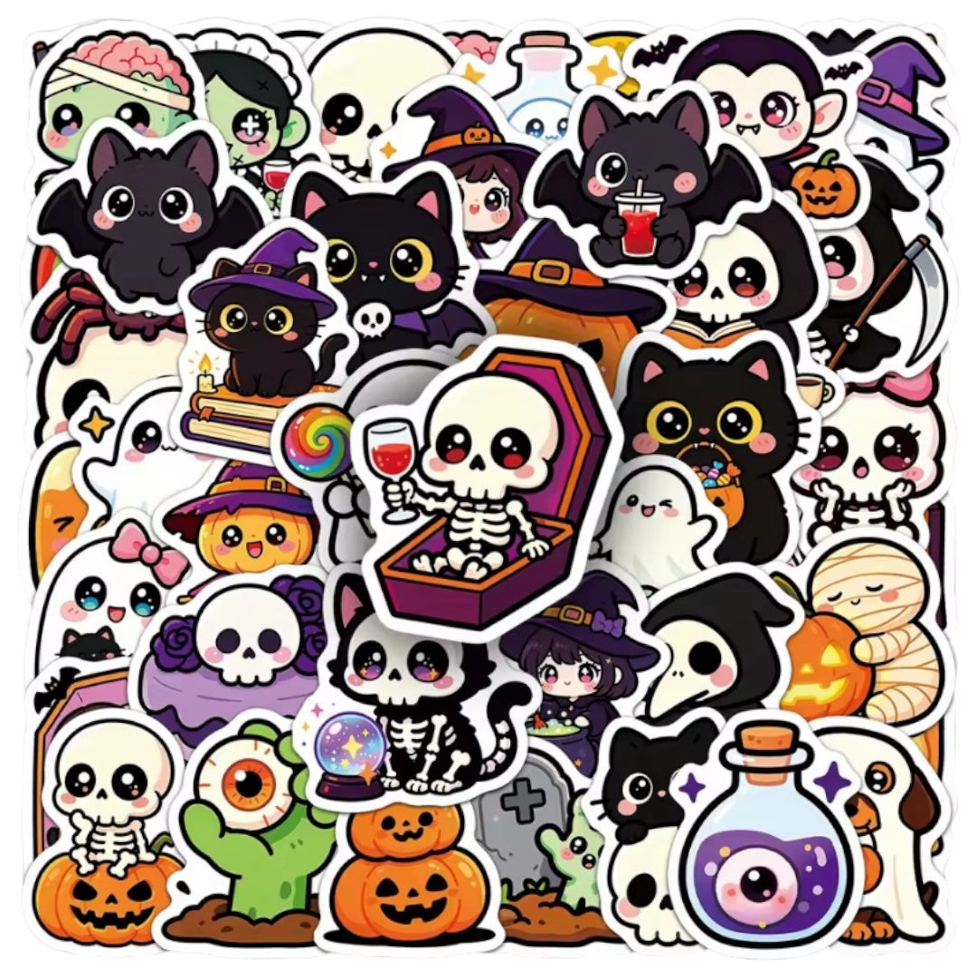 Pack x 50 stickers Halloween Modelo 4