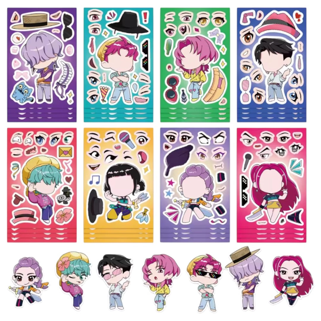 Láminas de Stickers - Guerras K-Pop