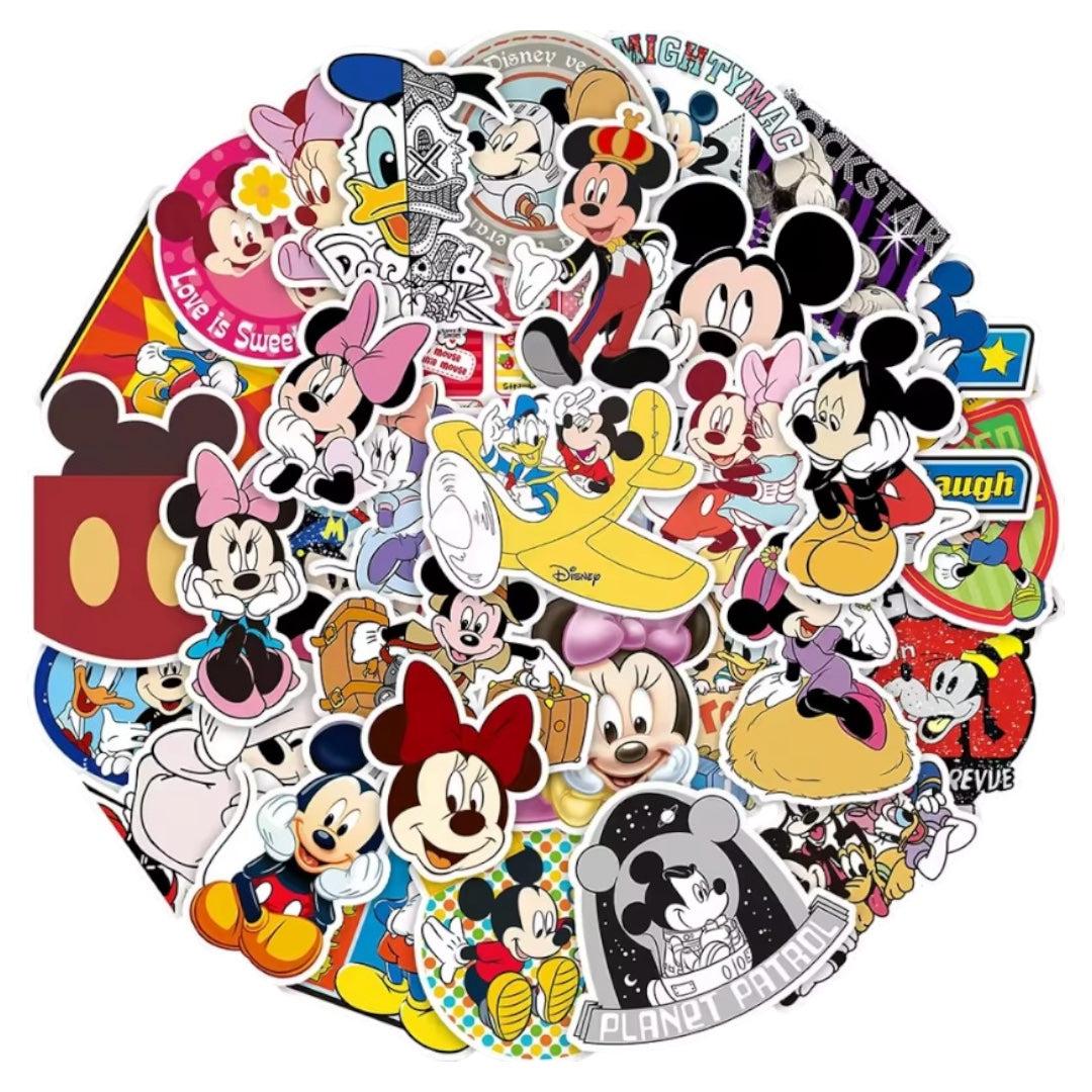 50 Stickers Impermeables- Mickey Mouse