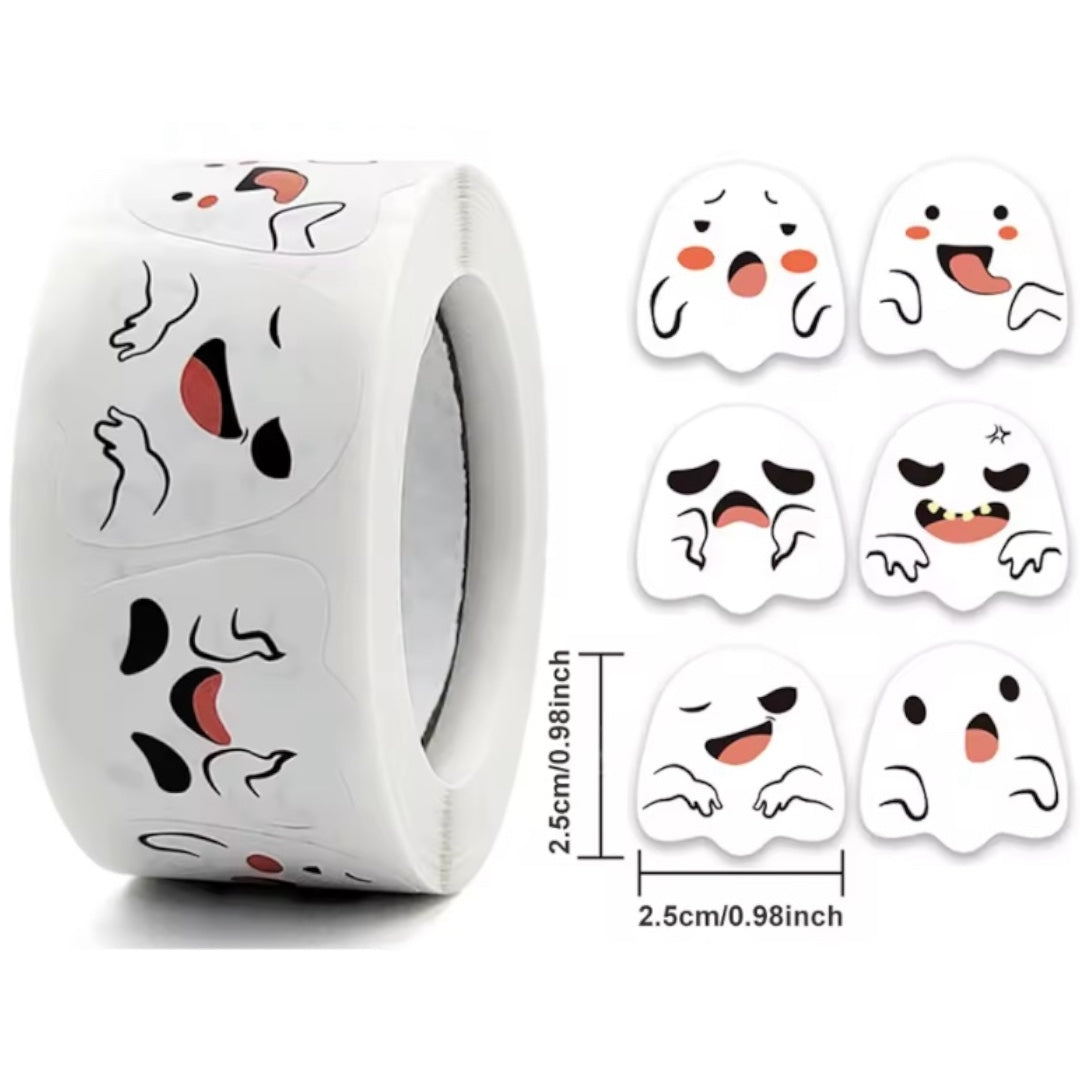 100 Stickers en Rollo - Haloween