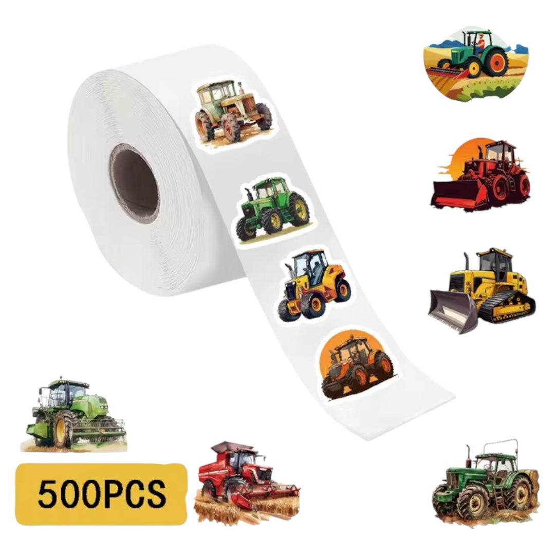 100 Stickers en Rollo - Modelos Transportes