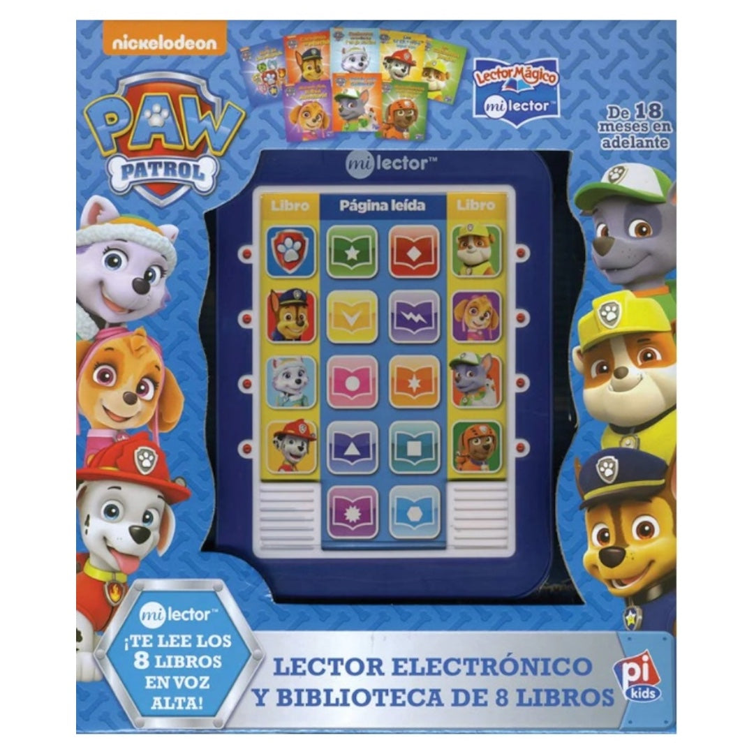 Mi Lector Paw Patrol. Biblioteca de 8 Libros y Lector Electrónico
