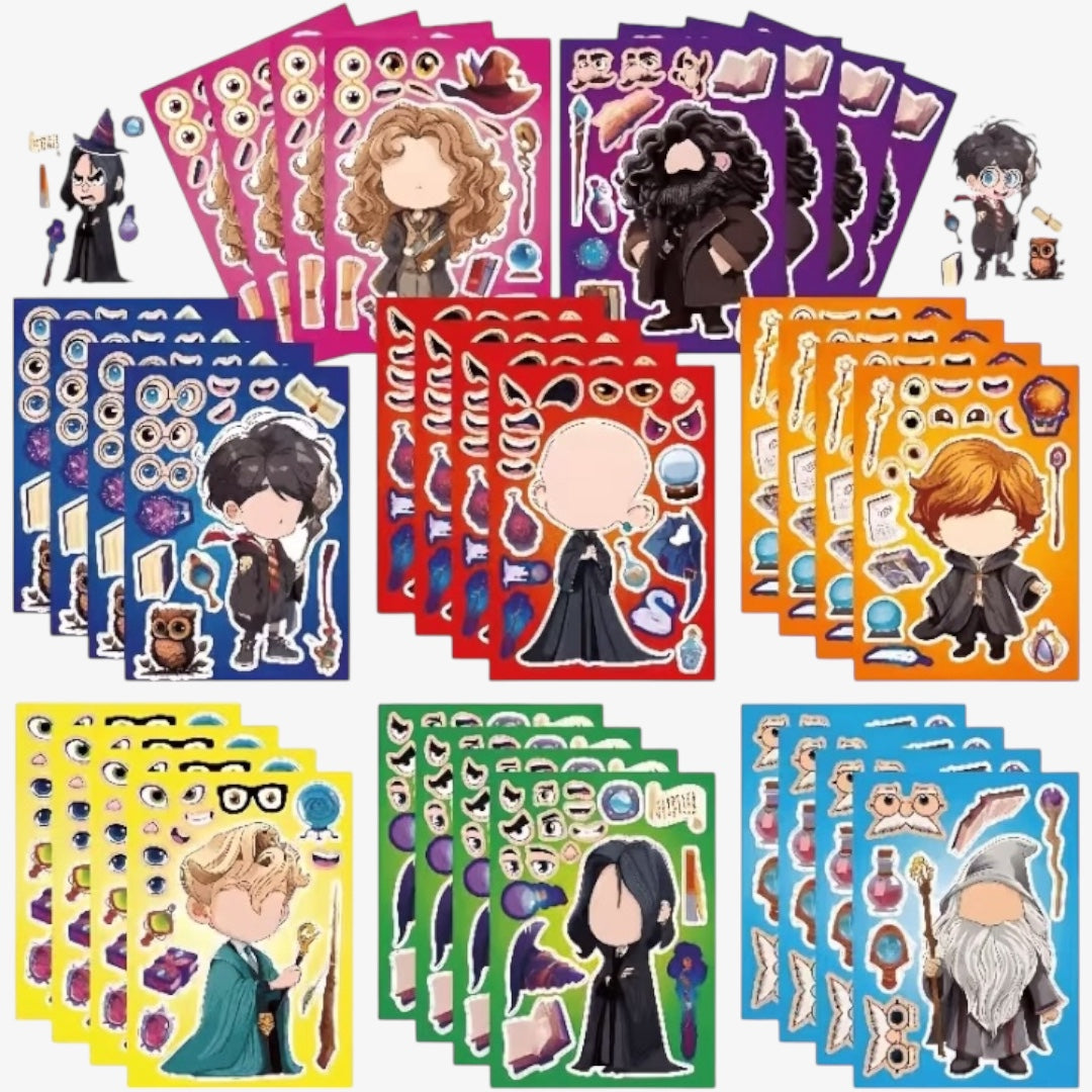 Pack x 8 Láminas de Stickers Harry Potter Modelo 2