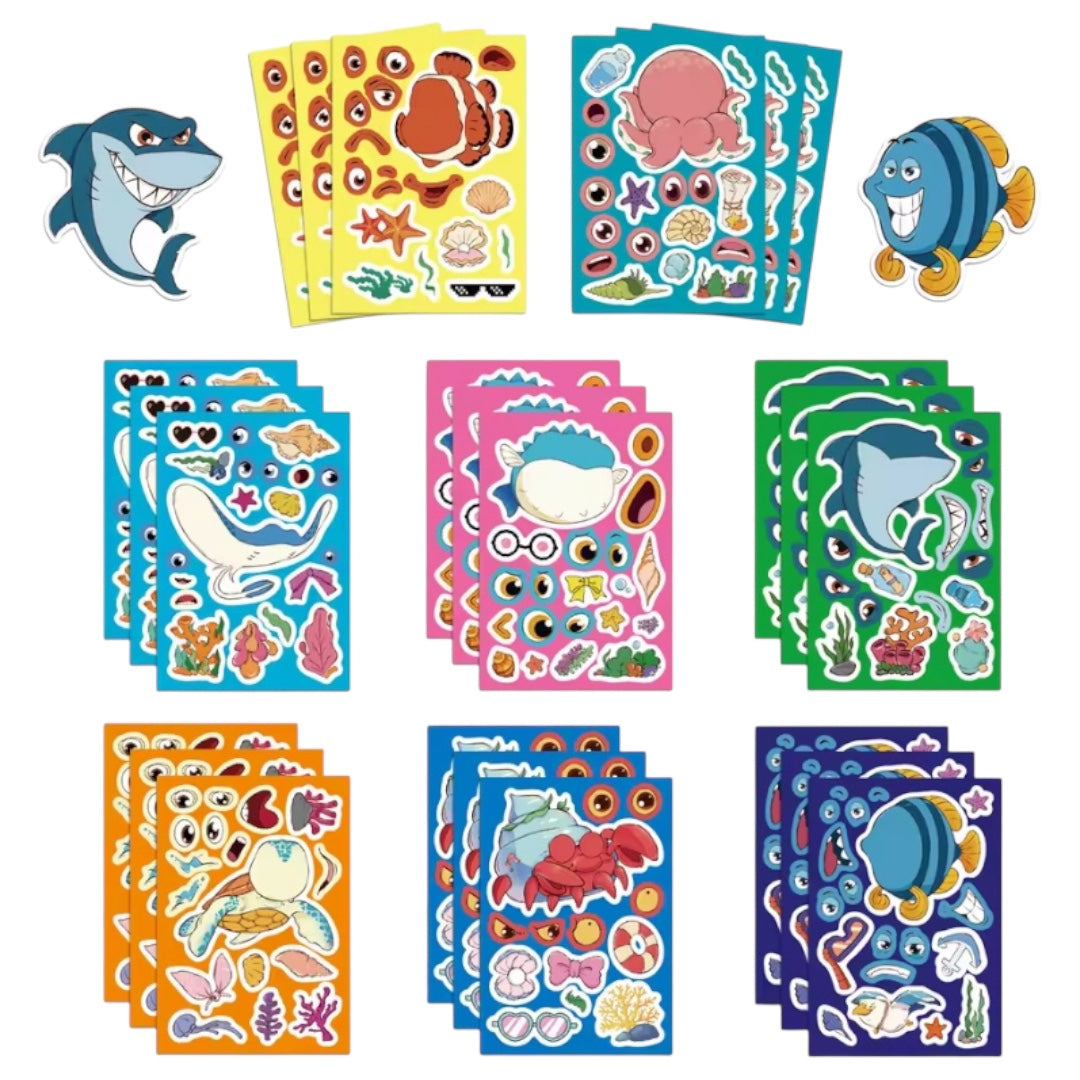 Láminas de Stickers - Animales del Océano